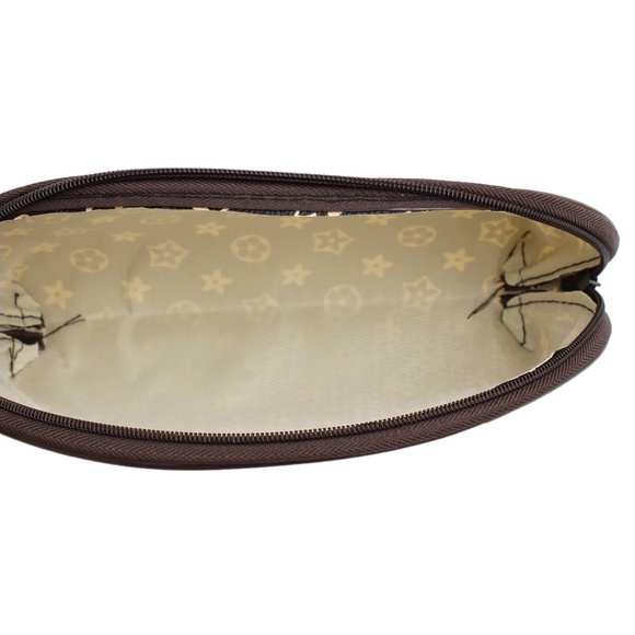 NWT monogram print zipper cosmetic pouch - Picture 3 of 3